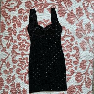 Black gold studded dress